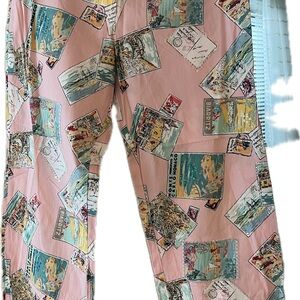 havenblue. Vintage quality cotton pants. Theme postcard. super fit.